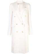 Brunello Cucinelli Double-breasted Fitted Coat - White