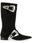 Toga Pulla Buckled Boots - Black