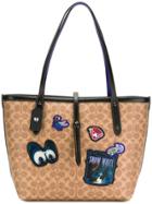 Coach Snow White Patch Tote Bag - Brown