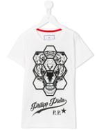 Philipp Plein Kids 'spin' T-shirt, Boy's, Size: 6 Yrs, White