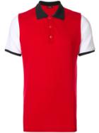 Kiton Colour Block Polo Shirt - Red