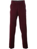 Ermenegildo Zegna Tailored Trousers, Men's, Size: 52, Red, Cotton