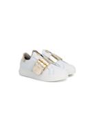 Roberto Cavalli Kids Front Buckle Sneakers - White