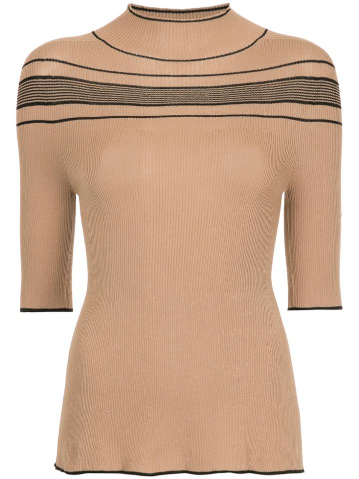 Jil Sander Striped Jumper - Brown