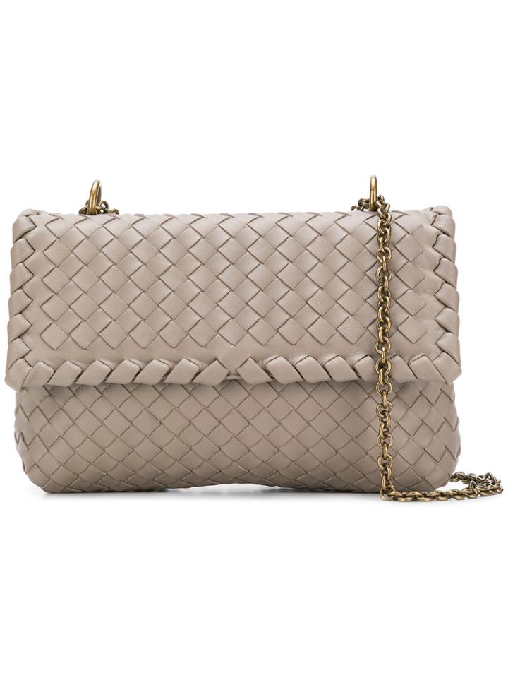 Bottega Veneta Intrecciato Nappa Small Olimpia Bag - Nude & Neutrals