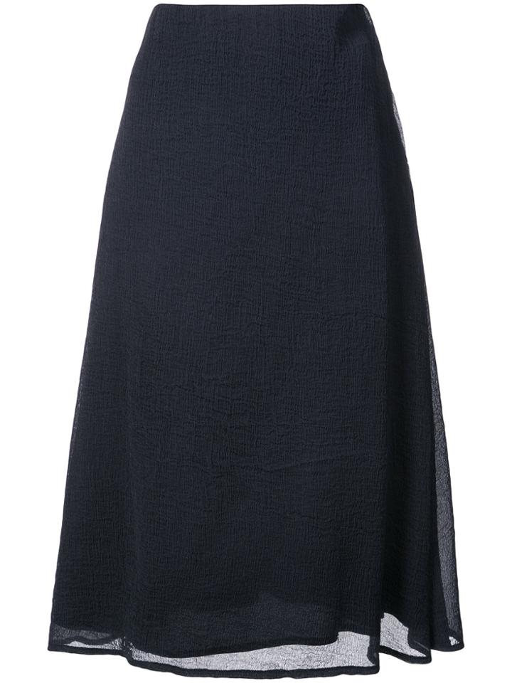 Mansur Gavriel Wavy A-line Skirt - Black