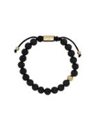 Northskull Lava Stone Beaded Bracelet - Black