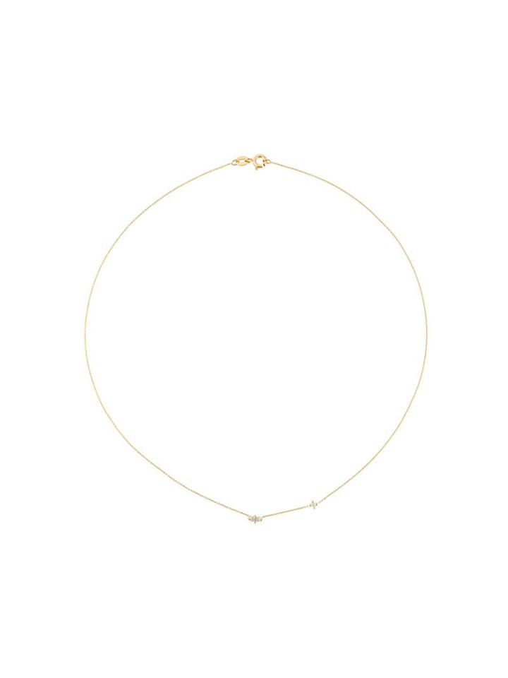 Wouters & Hendrix Gold Baguette Diamond Necklace, Women's, Metallic, 18kt Yellow Gold/diamond