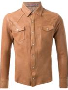 Guild Prime Lambskin Shirt Jacket, Men's, Size: M, Nude/neutrals, Lamb Skin