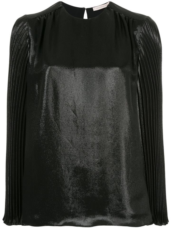 Christopher Kane Pleated Sleeve Top - Black