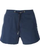 Moncler Gamme Bleu Logo Swim Shorts, Men's, Size: Xs, Blue, Cotton/polyester/polyamide