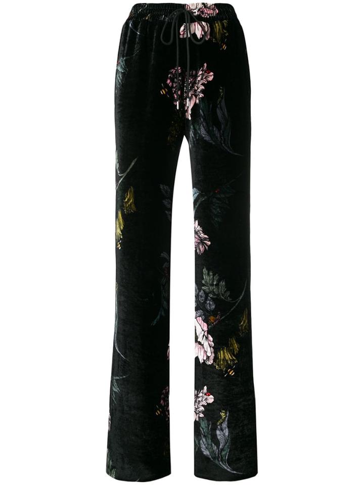 Markus Lupfer Floral Print Trousers - Black