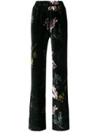 Markus Lupfer Floral Print Trousers - Black