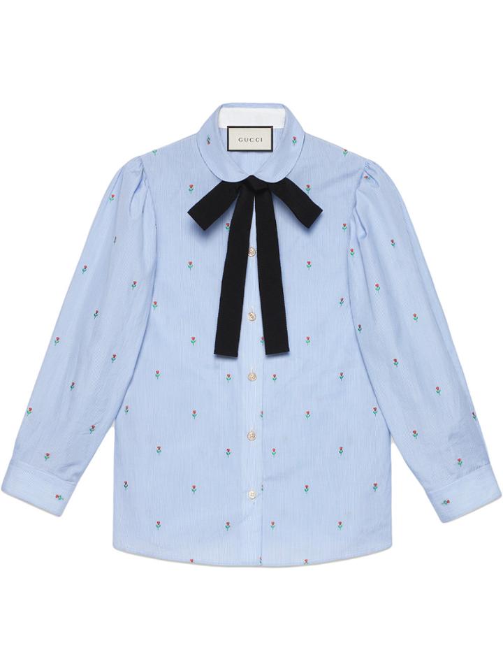 Gucci Rose Fil Coupé Shirt - Blue