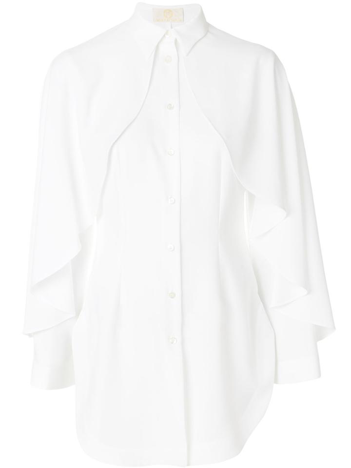 Sara Battaglia Tailored Fitted Shirt - White