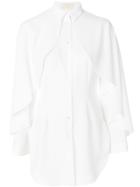 Sara Battaglia Tailored Fitted Shirt - White