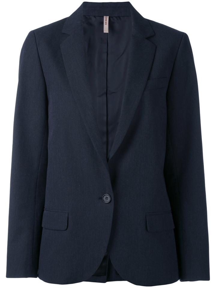Indress Notched Lapel Blazer - Blue