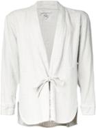 Gold / Toyo Enterprise - Herringbone Kimono Shirt - Men - Linen/flax - S, Nude/neutrals, Linen/flax