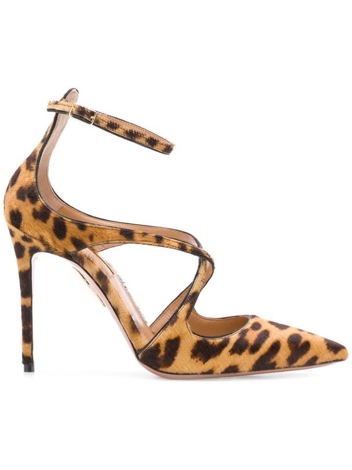 Aquazzura Leopard Print Pumps - Brown