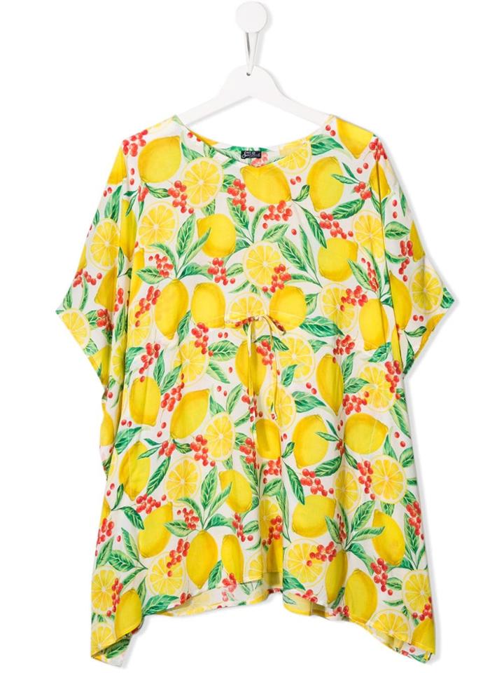 Mc2 Saint Barth Kids Kate Lemon Berry Top - Yellow