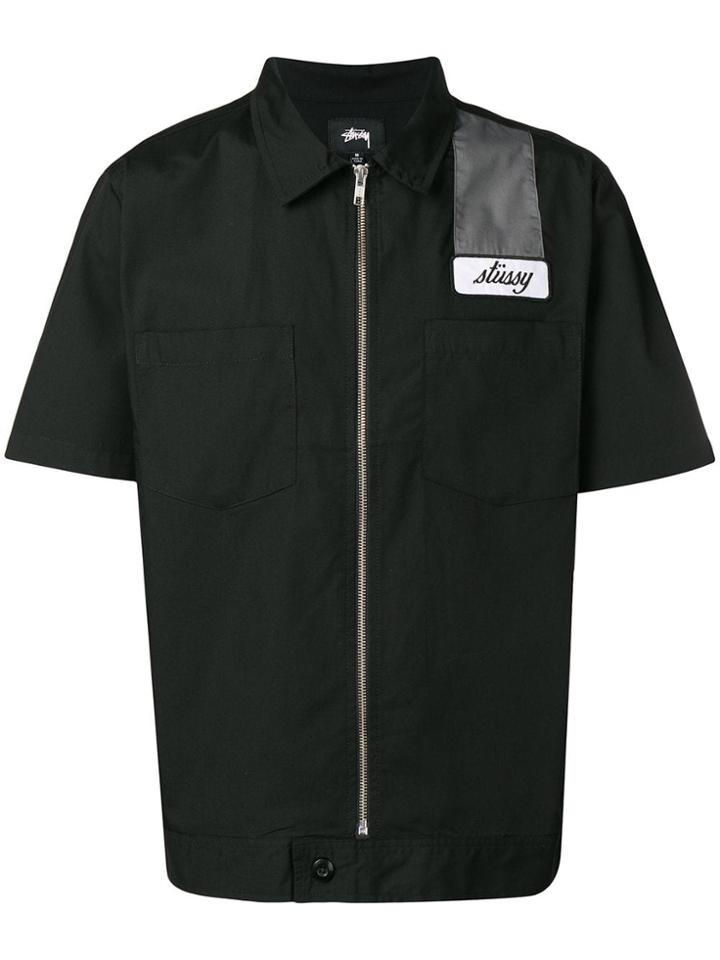 Stussy Zipped Shirt - Black