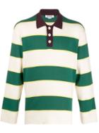 Sunnei Stripe Pattern Polo Shirt - Green
