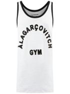 À La Garçonne - Printed Tank Top - Unisex - Cotton - M, White, Cotton