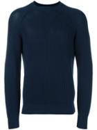 Brunello Cucinelli Ribbed Sweatshirt, Men's, Size: 48, Blue, Cotton