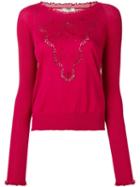 Fendi Eyelet Detail Sweater - Pink