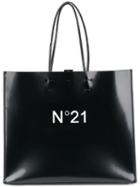 Nº21 Large Logo-print Shopper - Black