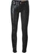 Just Cavalli Snakeskin Effect Skinny Trousers