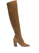 Prada Suede Over-the-knee Boots - Brown