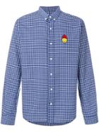 Ami Alexandre Mattiussi Button-down Shirt Smiley Chest Patch - Blue