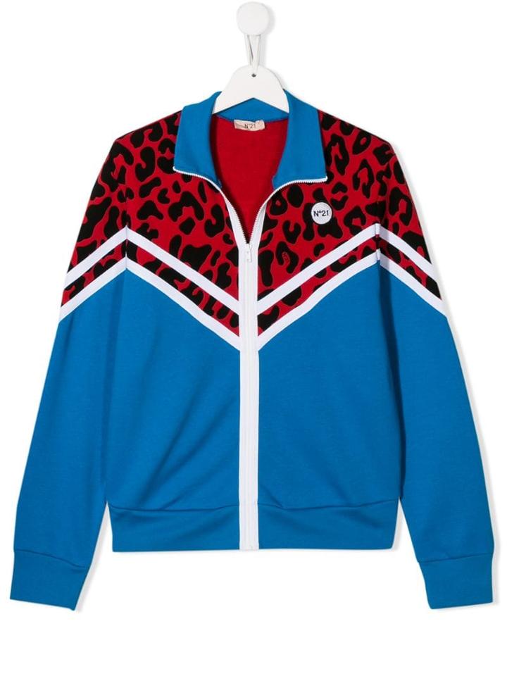 Nº21 Kids Teen Track Jacket - Blue