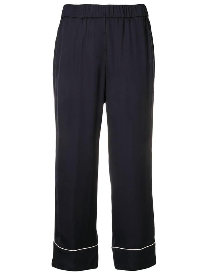 Peserico Cropped Straight-leg Trousers - Blue