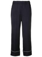 Peserico Cropped Straight-leg Trousers - Blue