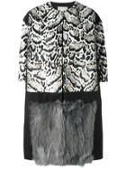 Antonio Marras Animal Print Fur Coat - Black