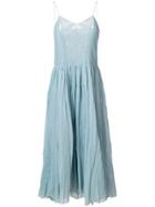 Forte Forte Long Gathered Dress - Blue