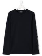 Neil Barrett Kids Teen Logo Side-stripe T-shirt - Blue
