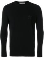 Givenchy Star Patch Crew Neck Sweater - Black
