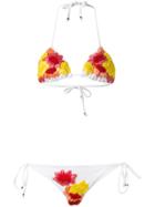 Amir Slama Embellished Triangle Bikini Set - White