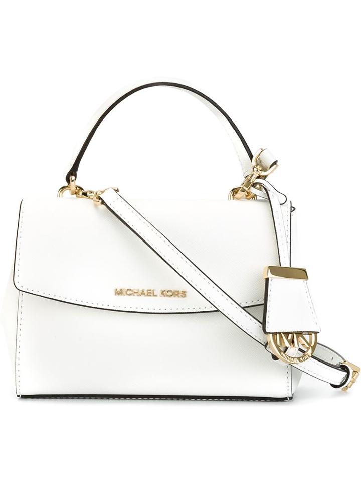 Michael Michael Kors Mini 'ava' Crossbody Bag, Women's, White, Leather