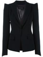 Plein Sud Pointy Shoulders Blazer, Women's, Size: 36, Black, Viscose/virgin Wool/spandex/elastane/polyester