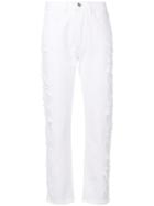 3x1 Distressed Skinny Trousers - White