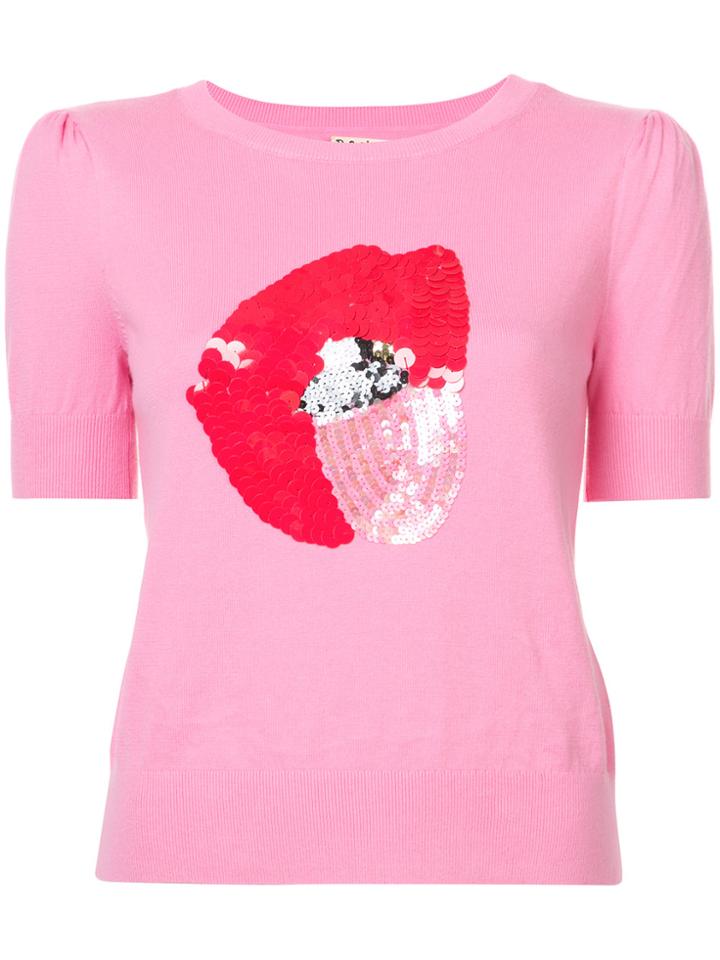Alice+olivia Poppy Round Neck Jumper - Pink & Purple