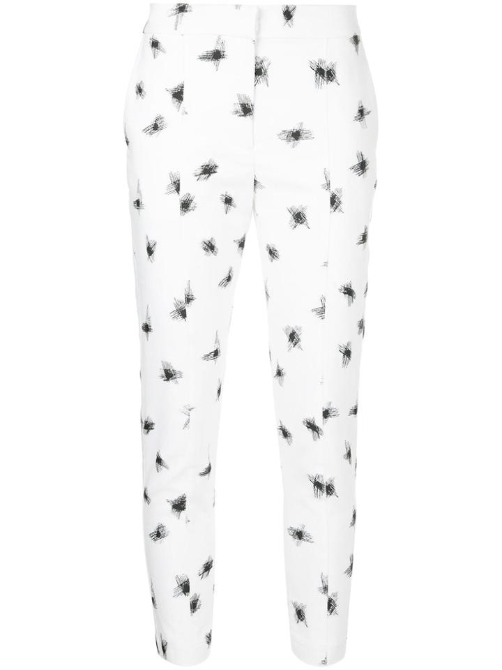 Manning Cartell Spot Embroidered Cropped Trousers - White
