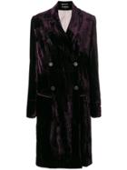 Ann Demeulemeester Oversized Double Breasted Coat - Pink & Purple