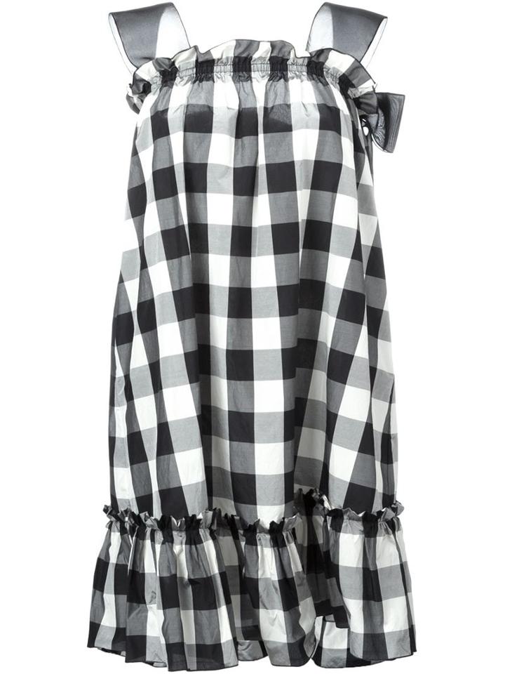 Rochas Bow Detail Gingham Dress