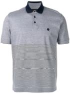 Z Zegna Striped Polo Shirt, Men's, Size: Medium, Blue, Cotton
