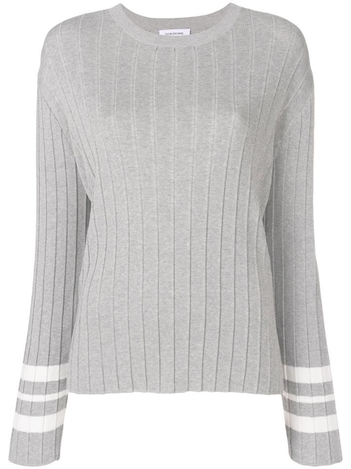 Thom Browne Trompe L'oeil Pleat Pullover - Grey